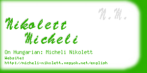 nikolett micheli business card